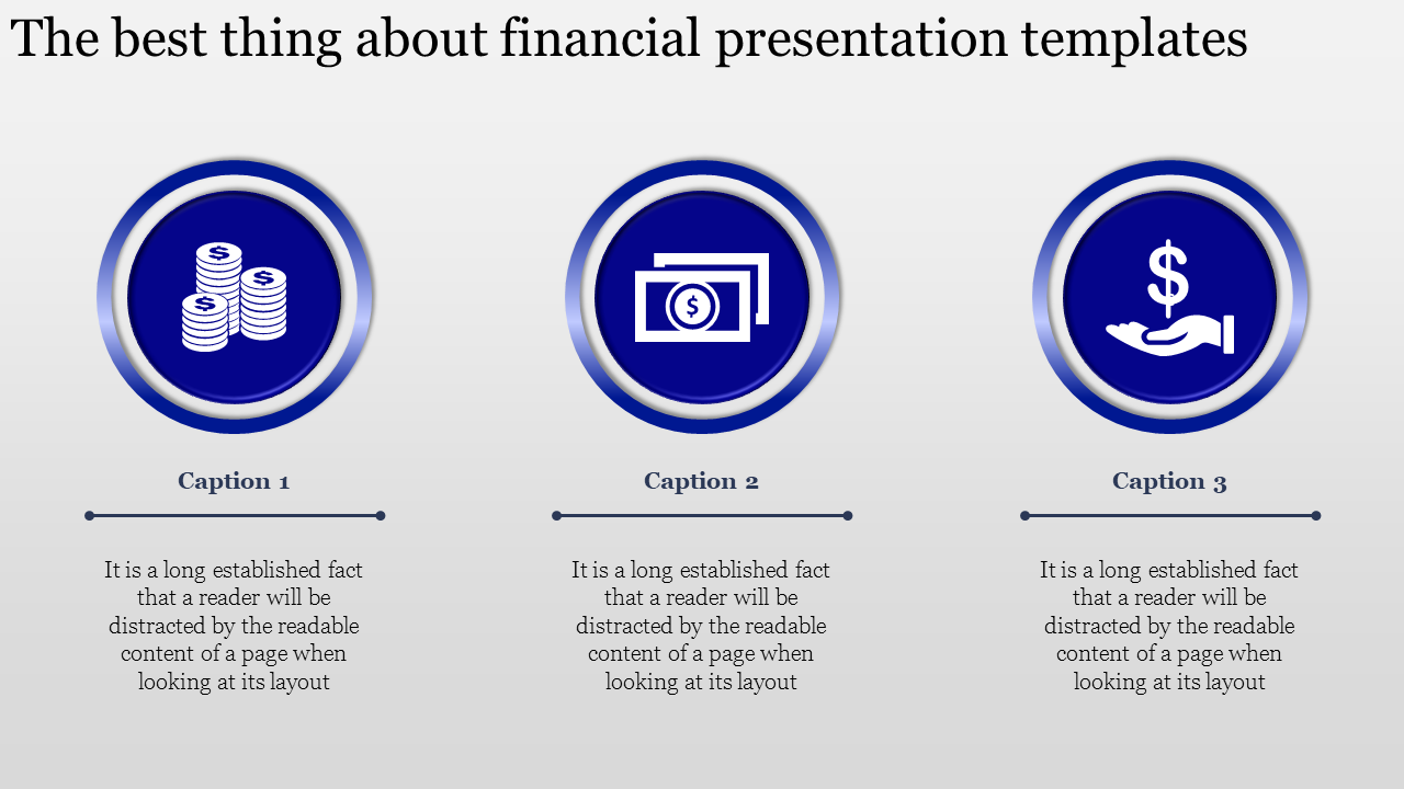 Best Financial Presentation Templates Slide-Three Node